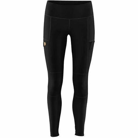 Fjallraven Abisko Trekking Tights Black Singapore For Women (SG-105622)